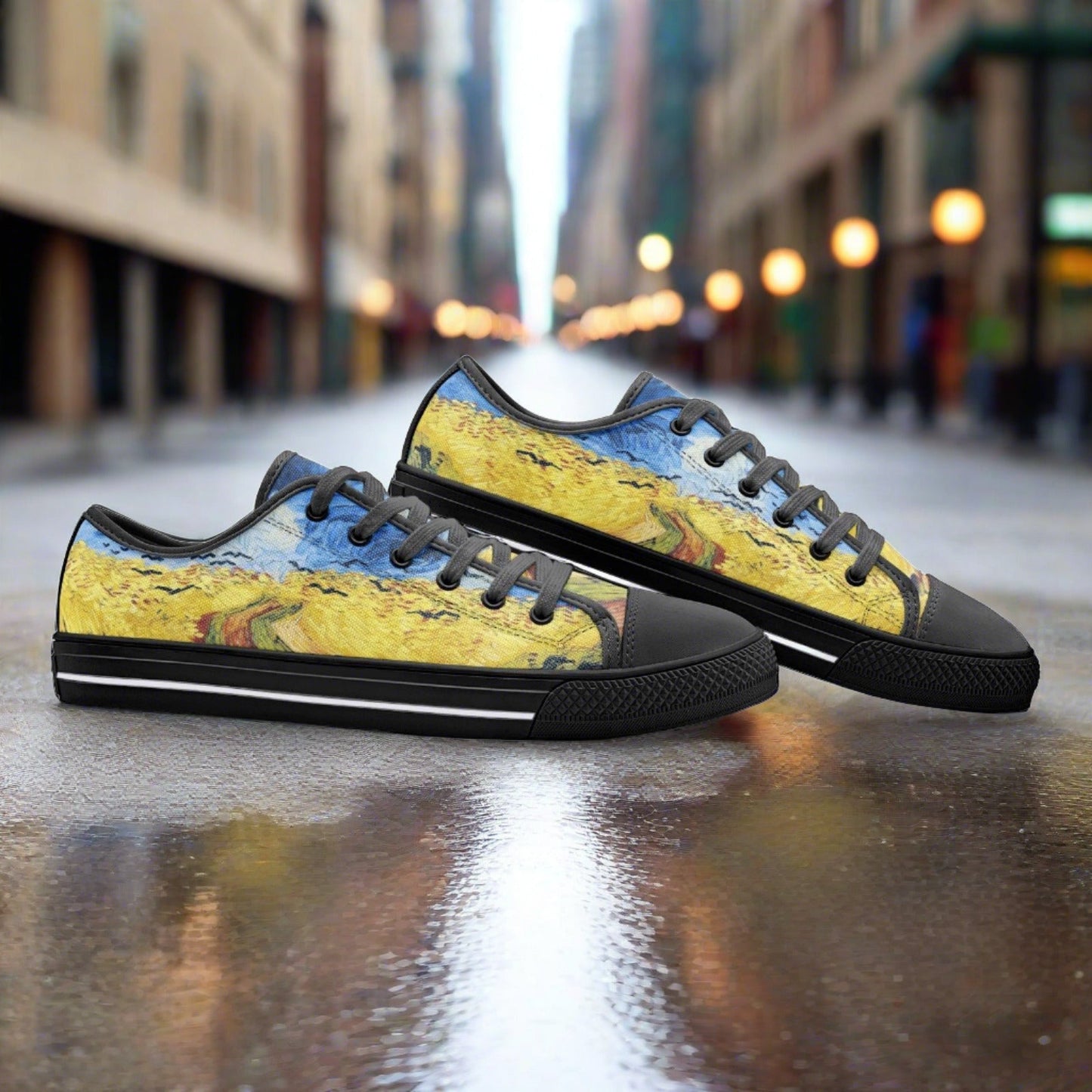 Celtic Amber Gold Wearable Bold Art - Freaky Shoes | Custom Art Sneakers