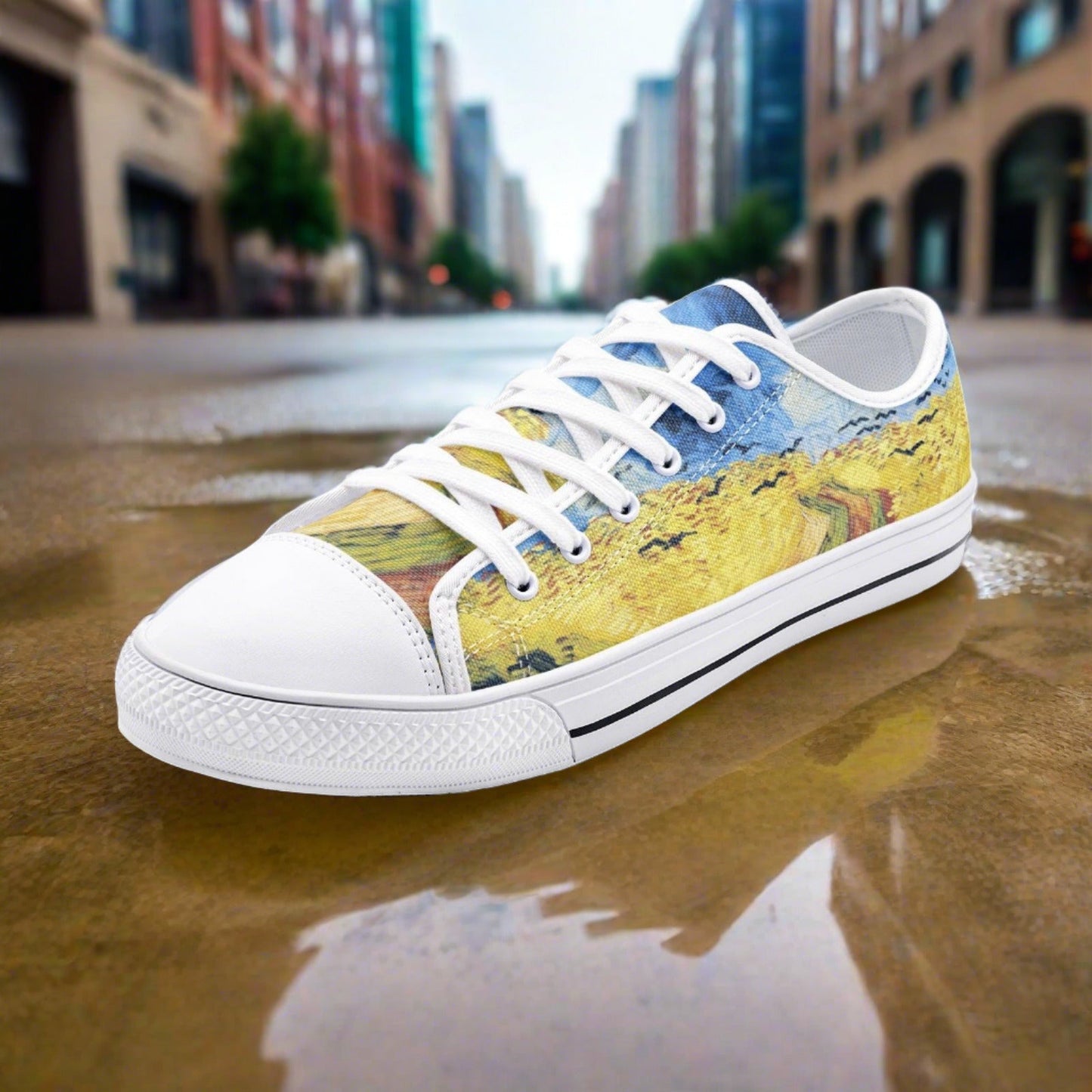Celtic Amber Gold Wearable Bold Art - Freaky Shoes | Custom Art Sneakers