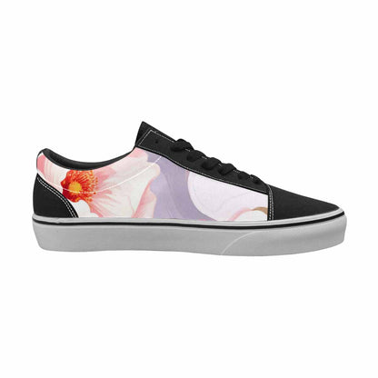 WOMEN'S Marble Floral Canvas Lace-Up Wallpaper Art Sneakers