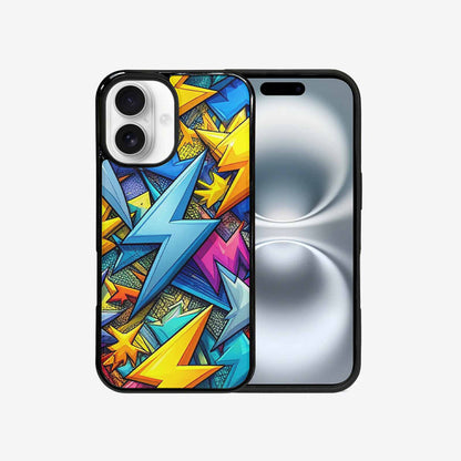 iPhone 16 Case — Lightning Bolt Storm Pattern Hundreds Of, Custom Art Phone Cover