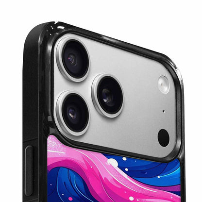 iPhone 17 Pro Case — Glossy Winter Wave Seamless Cartoon Cute, Custom Printed Phone Case