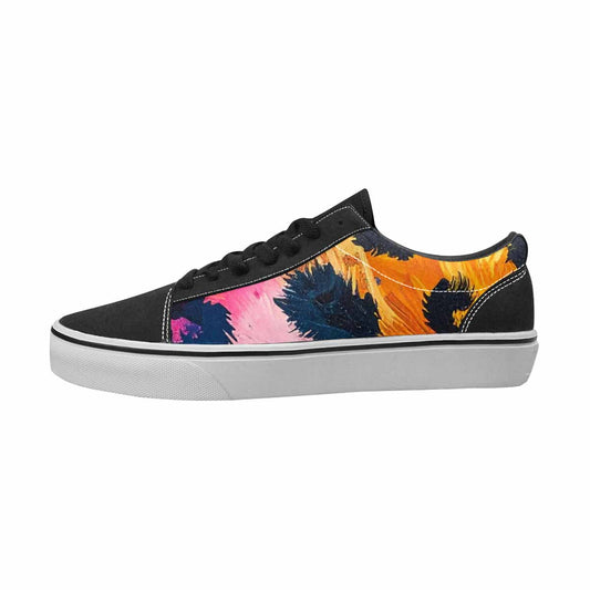 WOMEN'S Leopard Full Color Canvas Custom Design Vibrant Chaos Custom Art Shoes