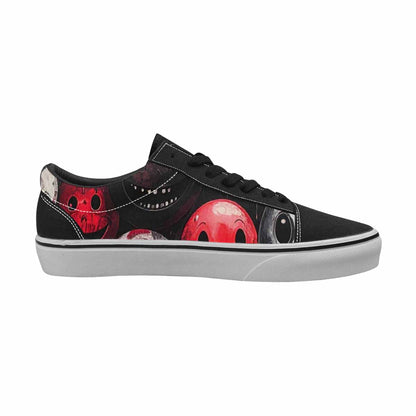 WOMEN'S Melting Moon Smiley Lace-Up Canvas Aesthetic Shoes