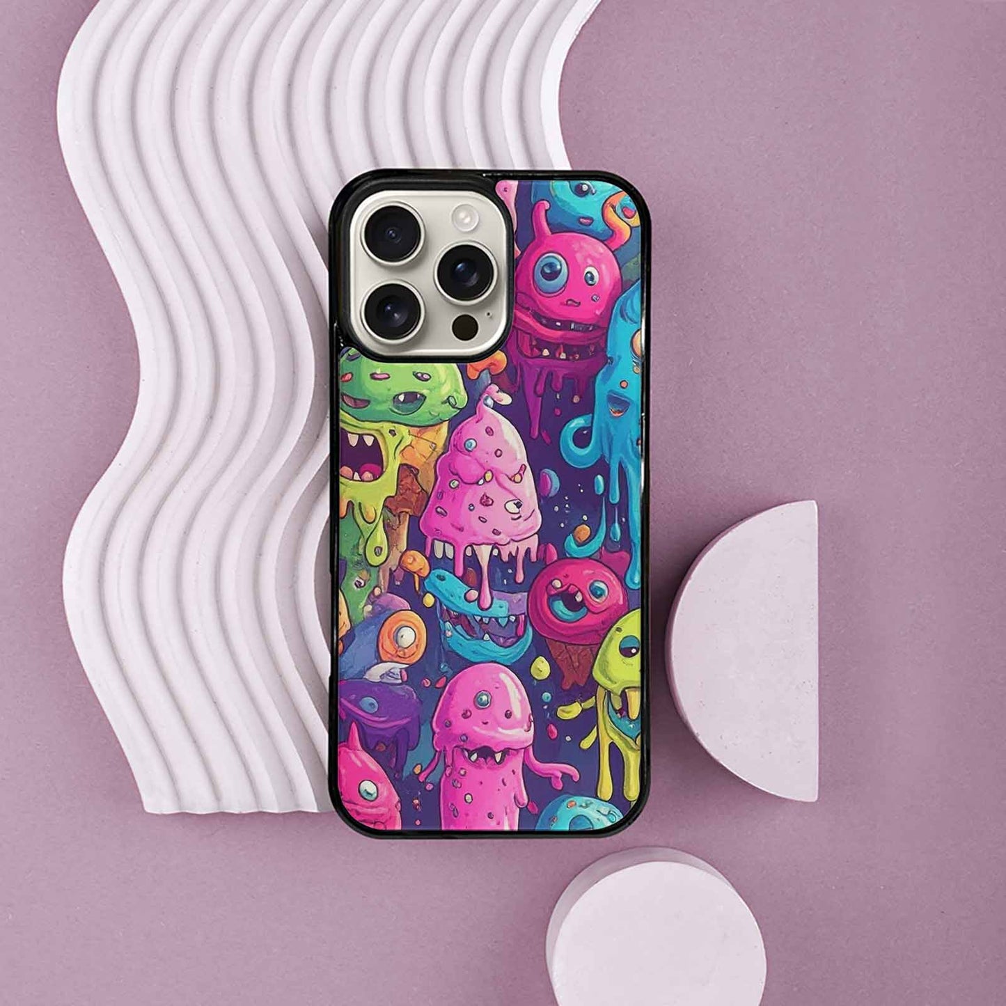 iPhone 16 Pro Max Case — Melting Ice Cream Monster Charac, Custom Designed Case Cover