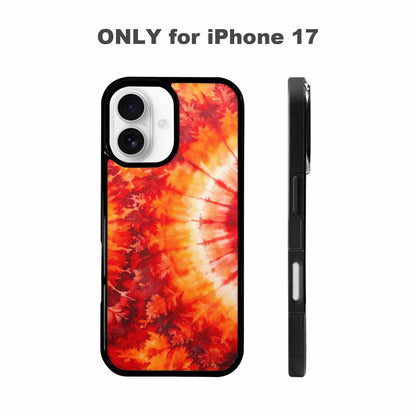 iPhone 17 Case — Tie Dye Red Orange Tie Dye, Unique Phone Case Design