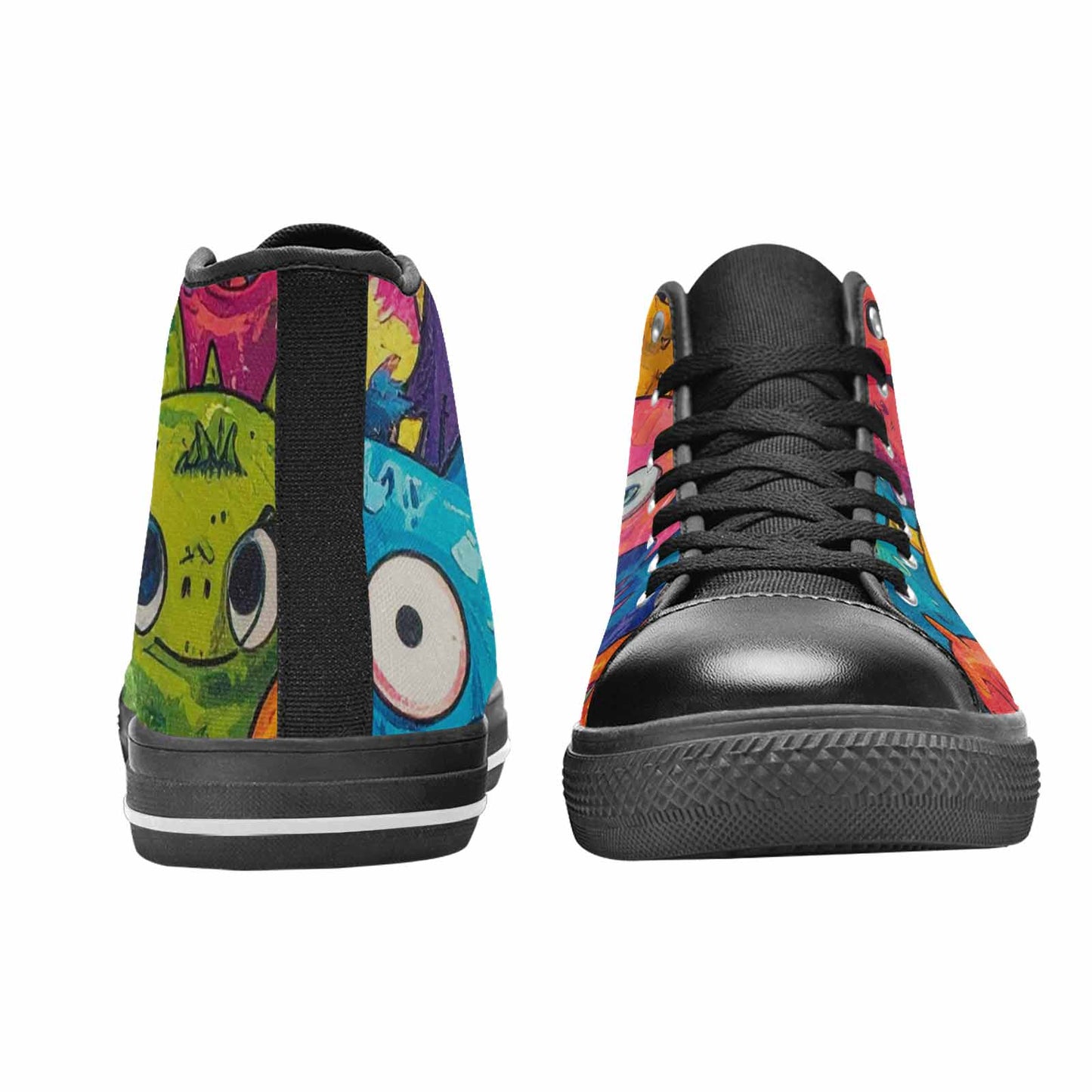 MEN'S Goofy Cartoon Monster High Top Canvas Grunge Custom Sneakers