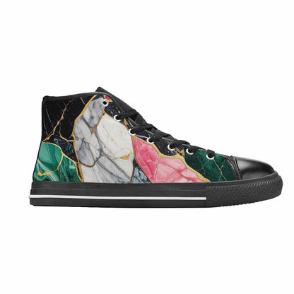 MEN'S Marble Stone Texture High Top Canvas Aesthetic Sneakers