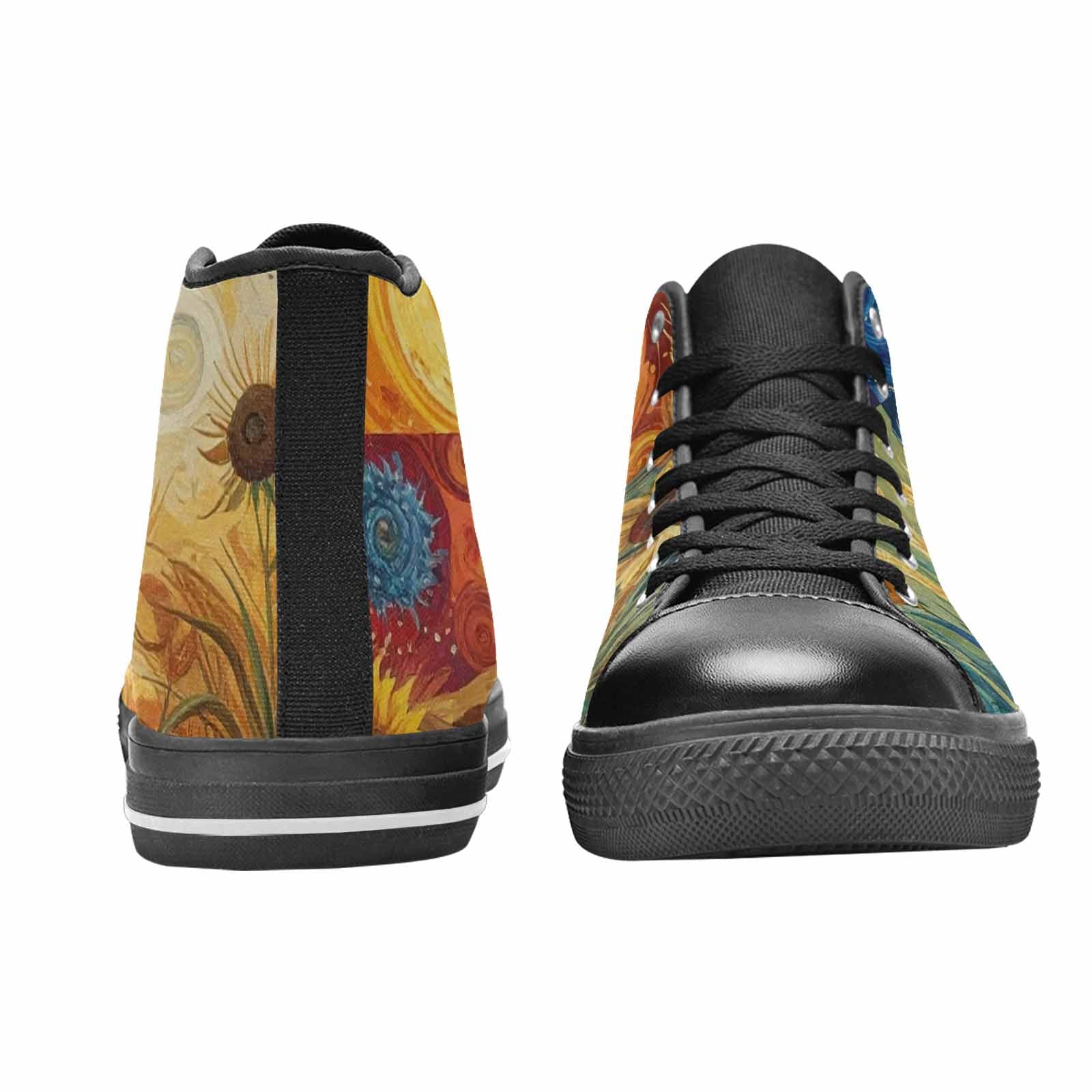 MEN'S Van Gogh-Style Swirl High Top Canvas Dark Academia Shoes