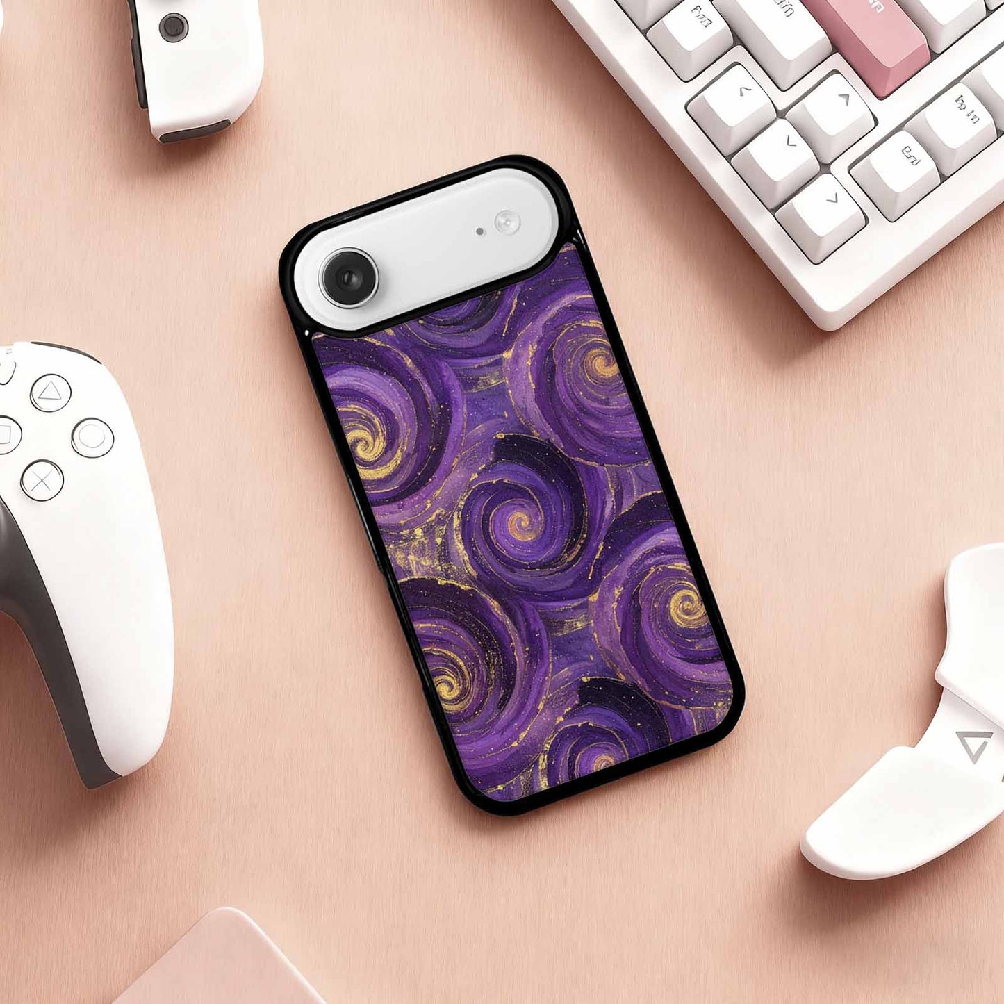 iPhone 17 Air Case — Starry Night Nebula Brushstroke Custom Galaxy, Custom Designed Case Cover
