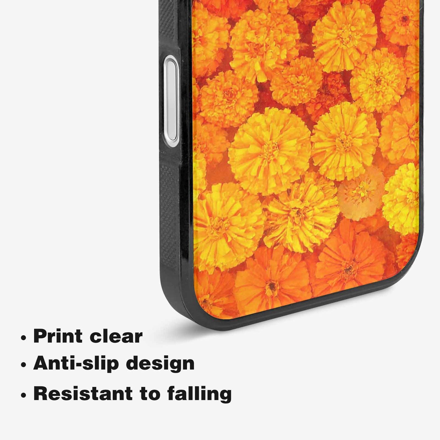 iPhone 16 Plus Case — Marigold Day Of The Dead Marigold, Custom Designed Case Cover