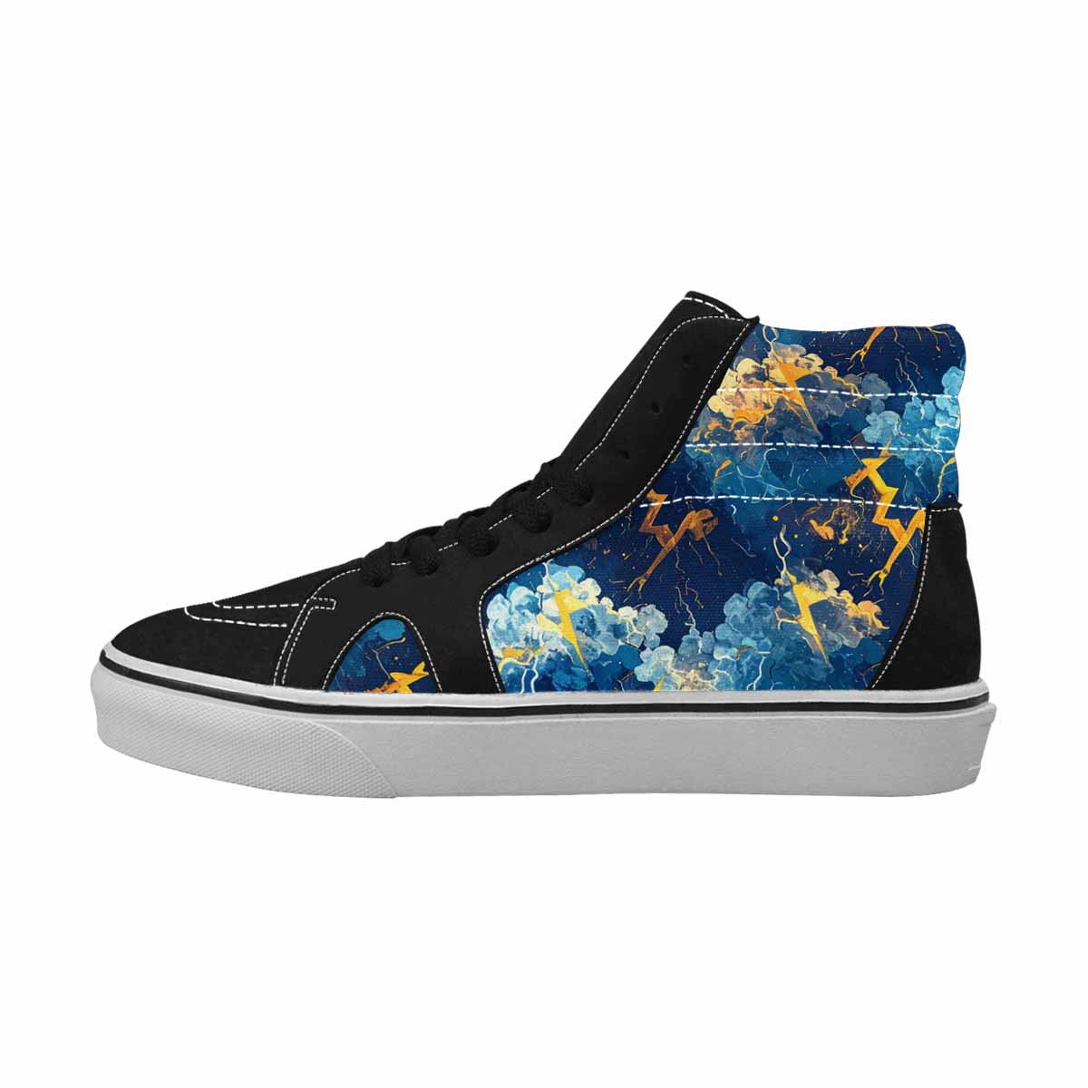 WOMEN'S Lightning Bolt High Top Canvas Surreal Sneakers