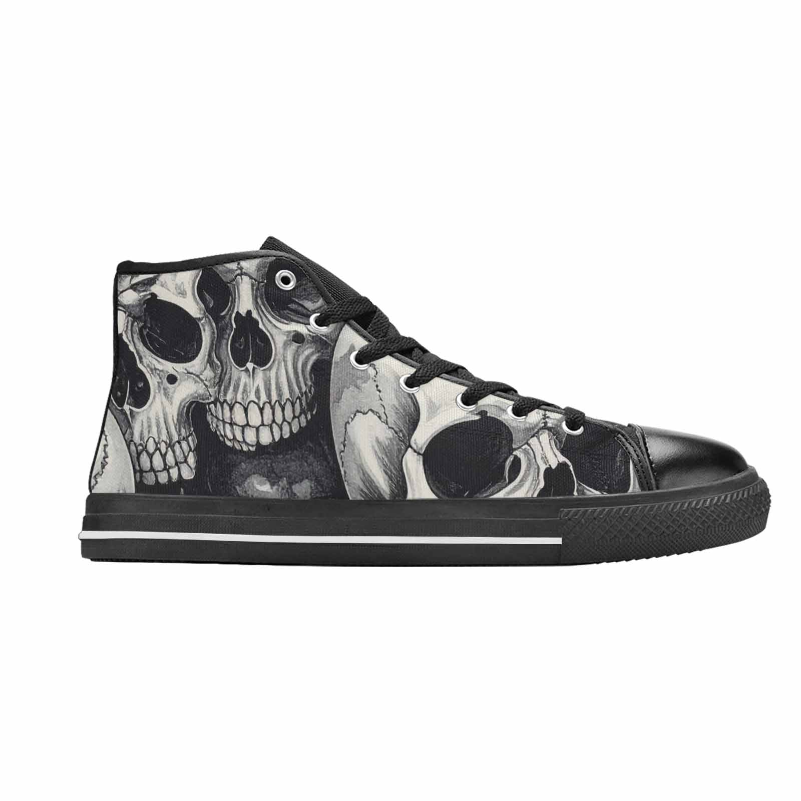 WOMEN'S Skulls - Classic High Top Canvas Neon Fantasy Custom Shoes