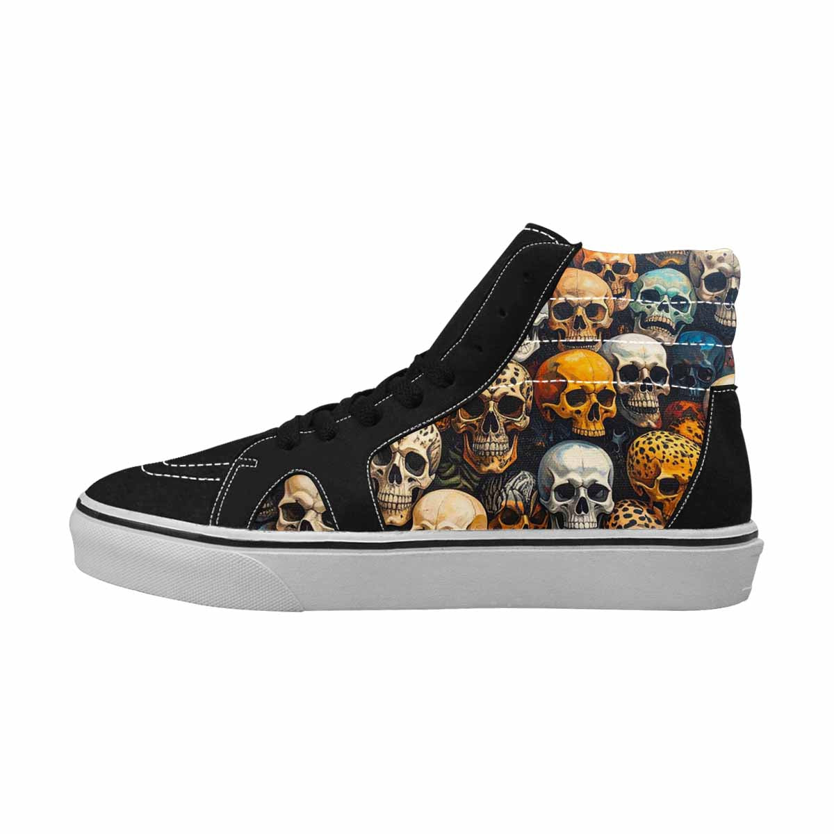 MEN'S Skulls High Top Canvas Cottagecore Sneakers
