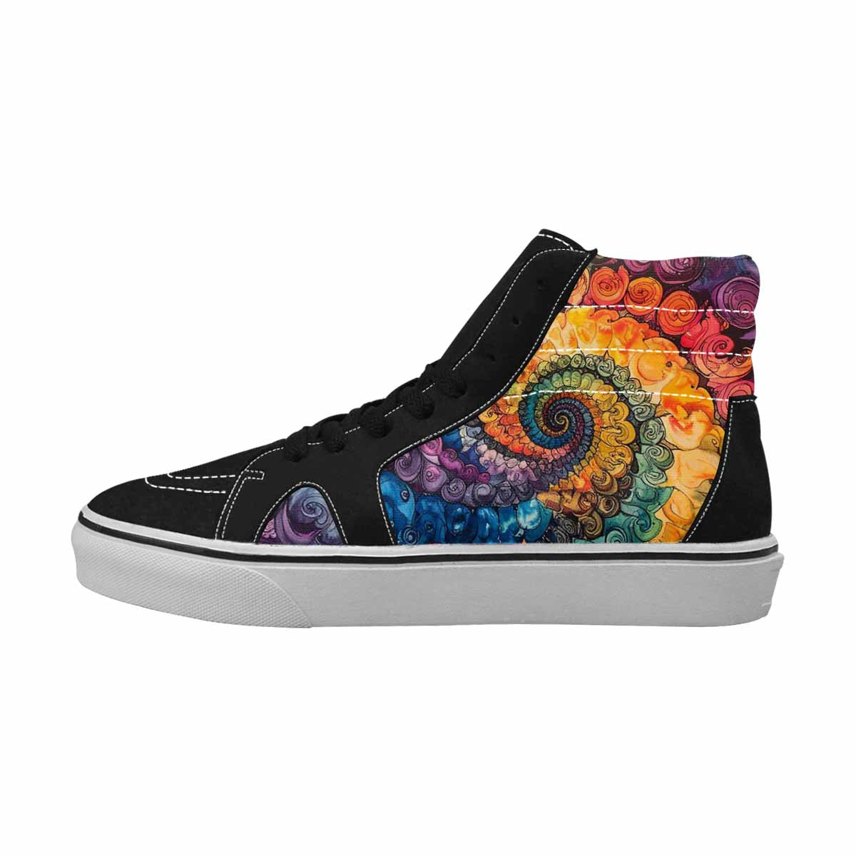 MEN'S Tie High Top Canvas Vibrant Chaos Sneakers