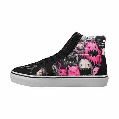 MEN'S Monsters (general) High Top Canvas Vibrant Chaos Sneakers