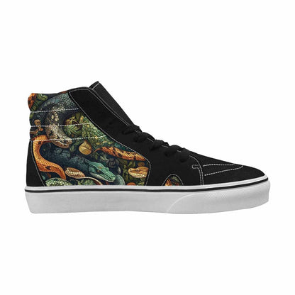 WOMEN'S Snake Skin Reptile High Top Canvas Surreal Custom Shoes