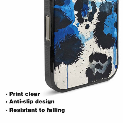 iPhone 16 Pro Max Case — Animal Print Black Blue Ink Animal, Custom Printed Phone Case