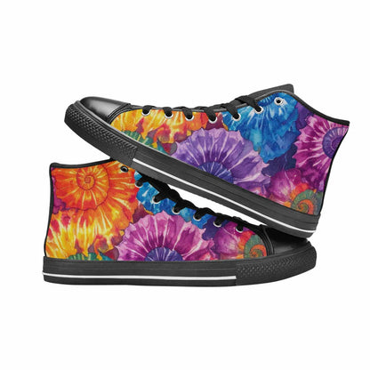 MEN'S Tie Dye Swirl High Top Canvas Surreal Shoes