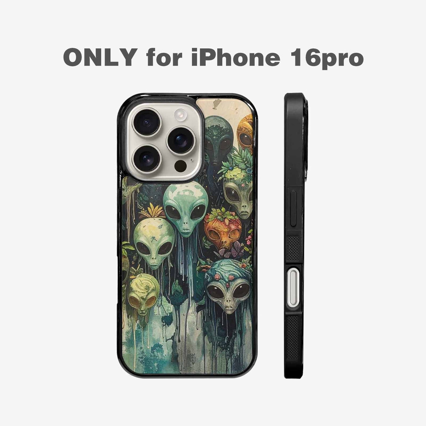 iPhone 16 Pro Case — Aliens Pattern Hundreds Of Sma Fvc, Custom Printed Phone Case