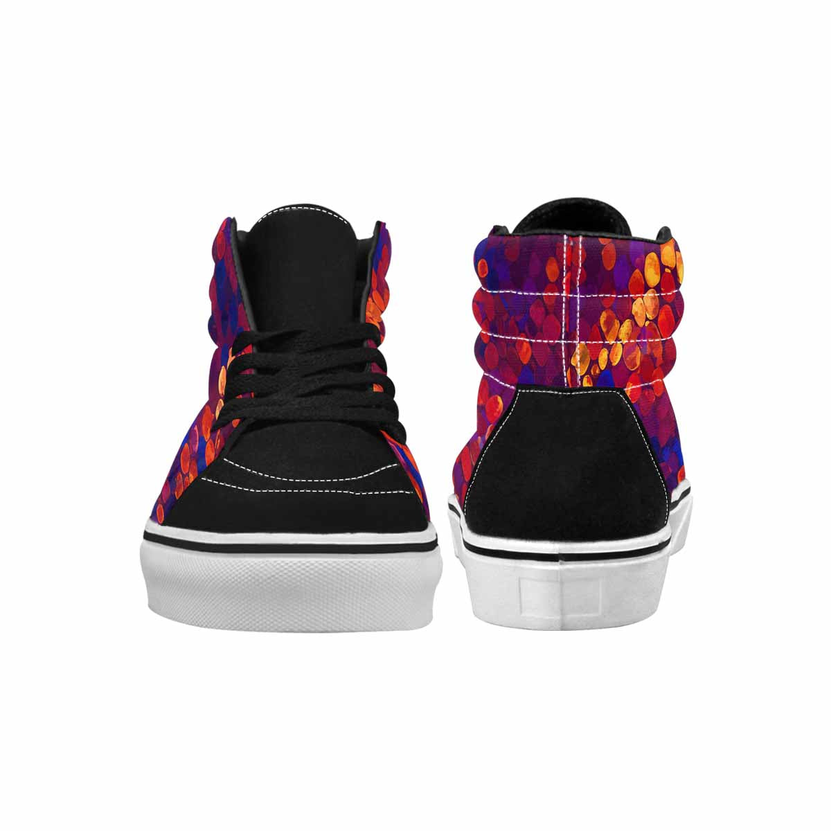 WOMEN'S Dark Snake Print High Top Canvas Grunge Sneakers