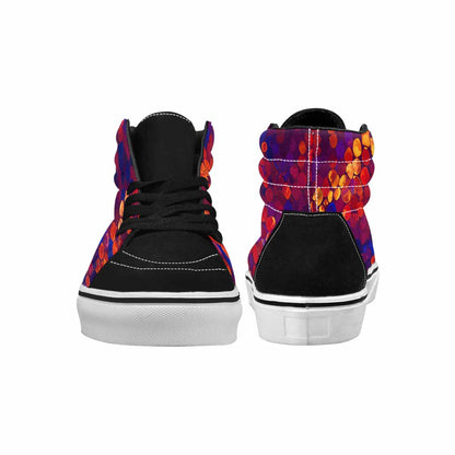 WOMEN'S Dark Snake Print High Top Canvas Grunge Sneakers