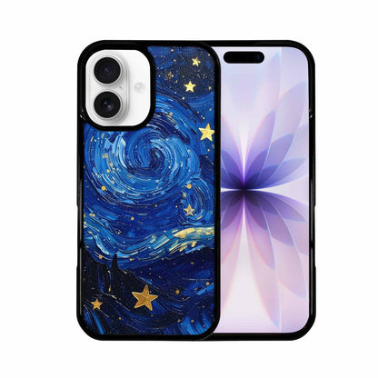 iPhone 17 Case — Swirling Deep Blue Night Galaxy Space, Personalized Phone Case