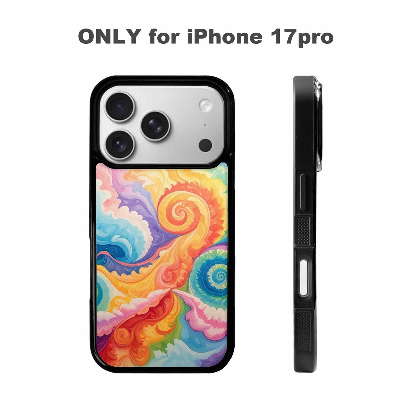 iPhone 17 Pro Case — Tie Dye Swirls Tie Dye Tie, Unique Phone Case Design