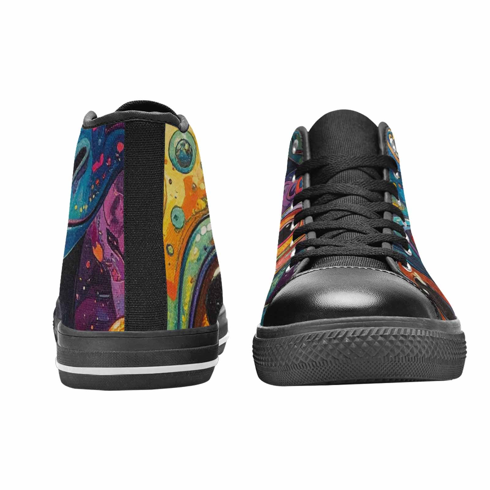 WOMEN'S Cartoon Alien Characters High Top Canvas Surreal Sneakers