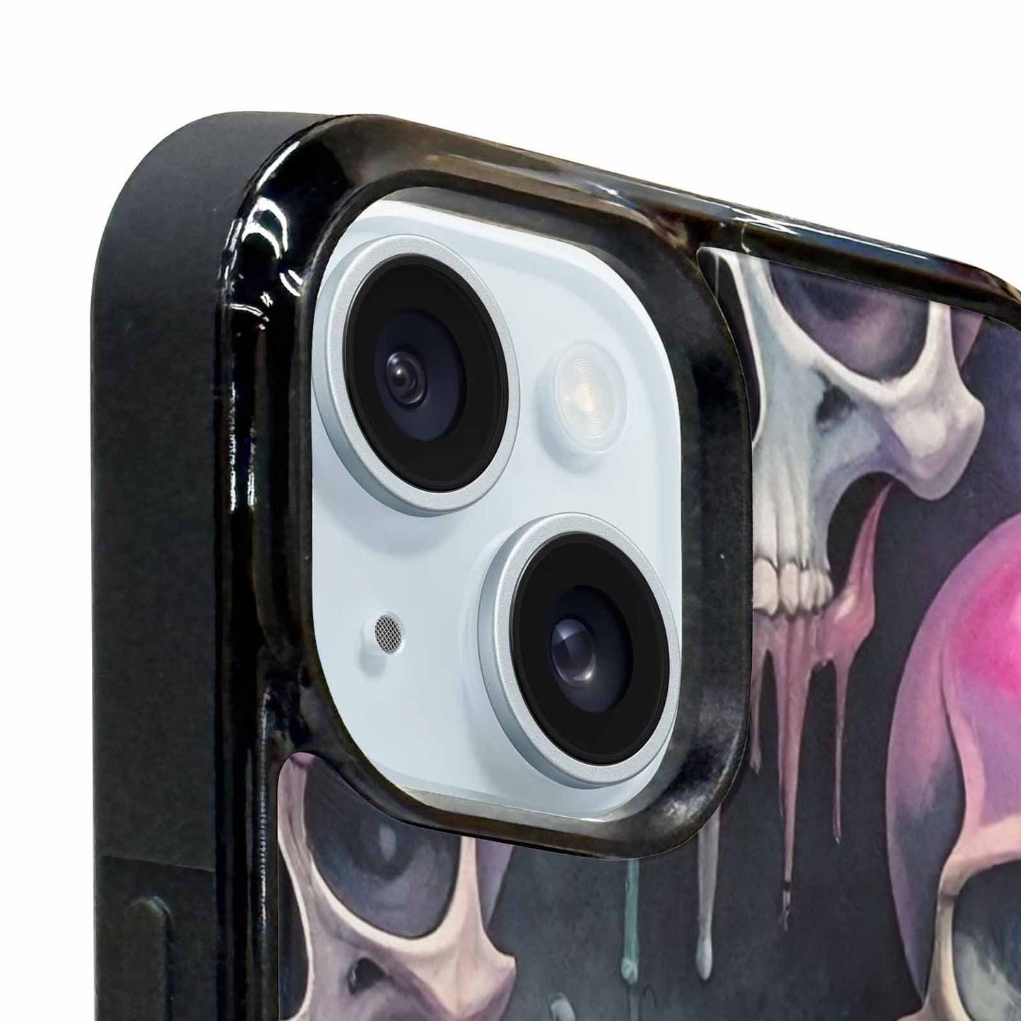 iPhone 15 Plus Case — Dark Black And White Color Tone, Customized Protective Case