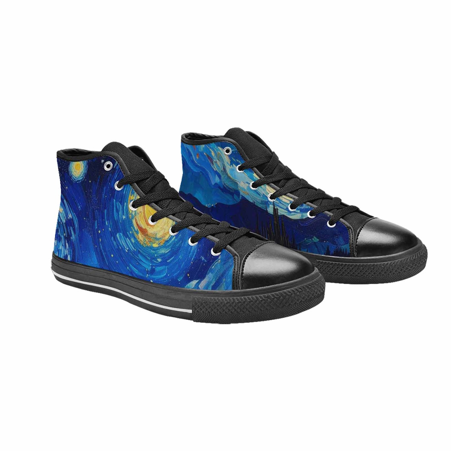 MEN'S Starry Night Van Gogh High Top Canvas Vivid Custom Shoes