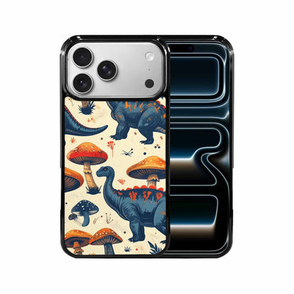 iPhone 17 Pro Max Case — Vintage Dinosaurs Mushroom Retro Vintage, Personalized Phone Case