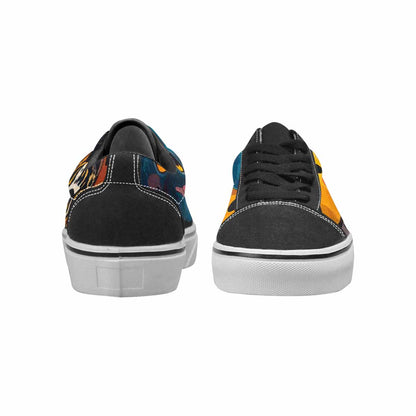 WOMEN'S Smiley Faces Lace-Up Canvas Dark Academia Sneakers