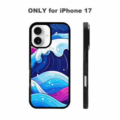 iPhone 17 Case — Glossy Winter Wave Cartoon Cute, Custom Designed Case Cover