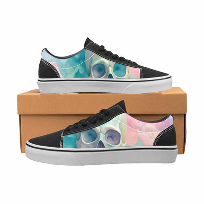 WOMEN'S Skulls Roses Candy Airbrush Canvas Lace-Up Surreal Sneakers