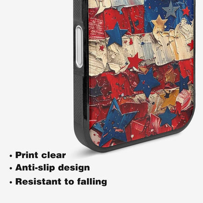 iPhone 16 Case — Patriotic Stars And Stripes American Stars, Custom Art Phone Cover