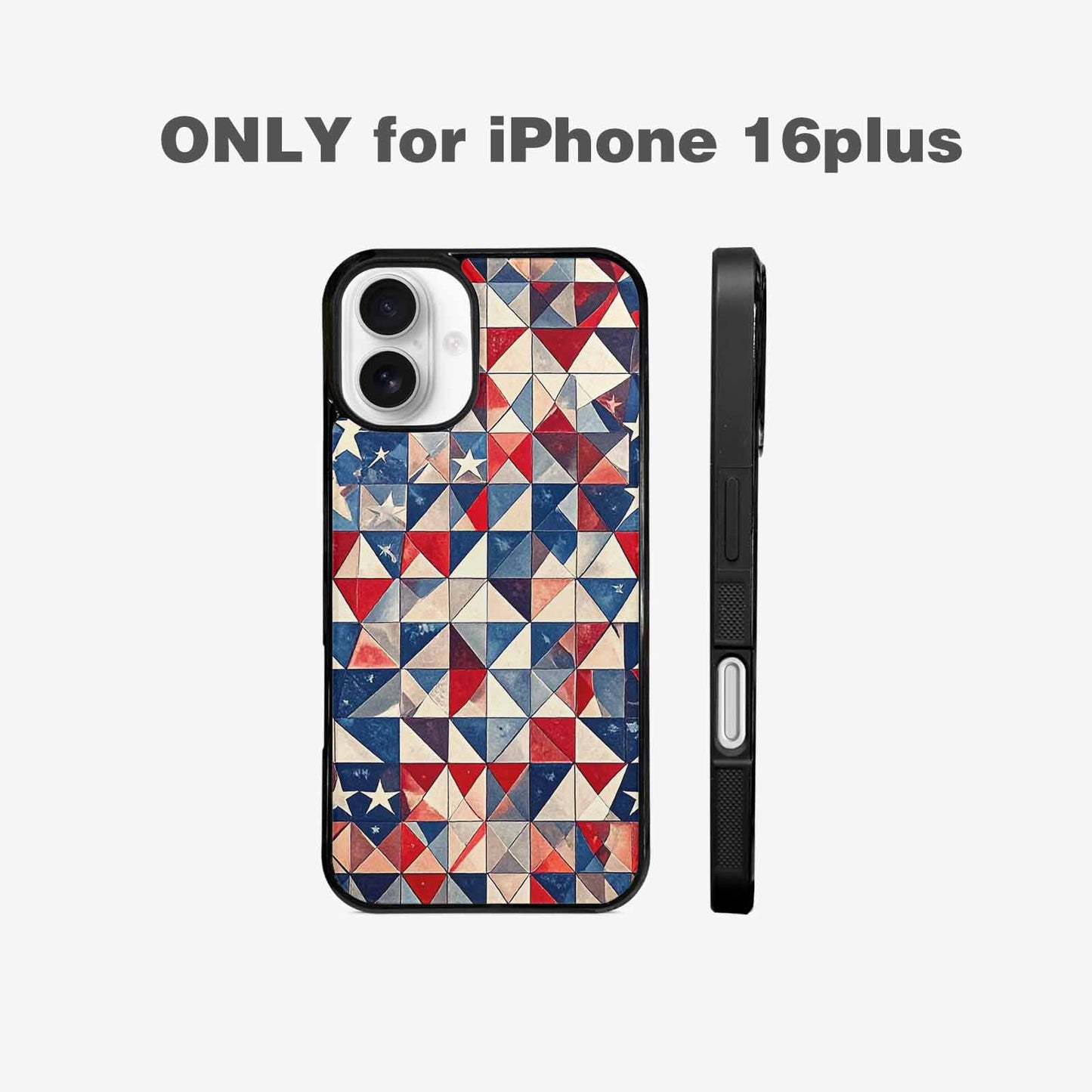 iPhone 16 Plus Case — Small American Flag Stars And Stripes, Custom Made Phone Cover
