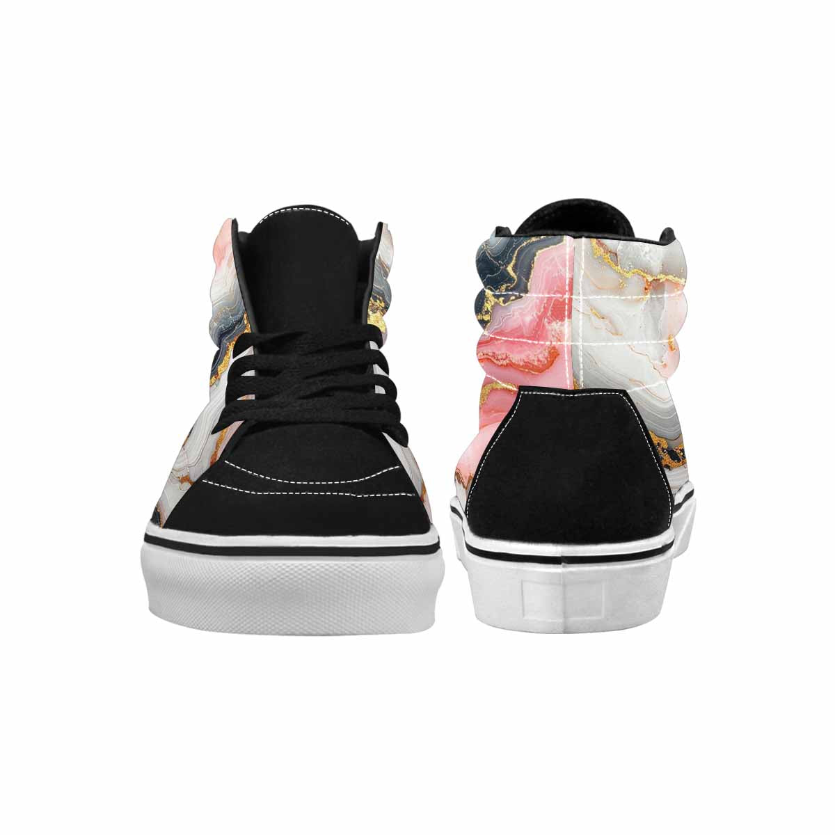 MEN'S Marble Vein High Top Canvas Melting Art Custom Sneakers