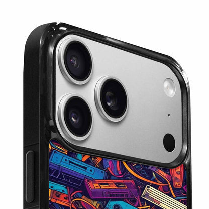 iPhone 17 Pro Max Case — Retro Cassette Tape Pattern Retro Vintage, Personalized Phone Case