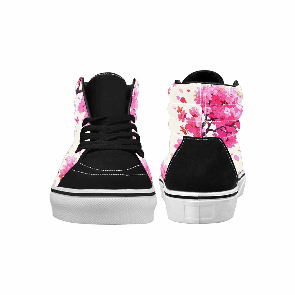 MEN'S Cherry Blossom Branch Cherry High Top Canvas Melting Art Custom Sneakers