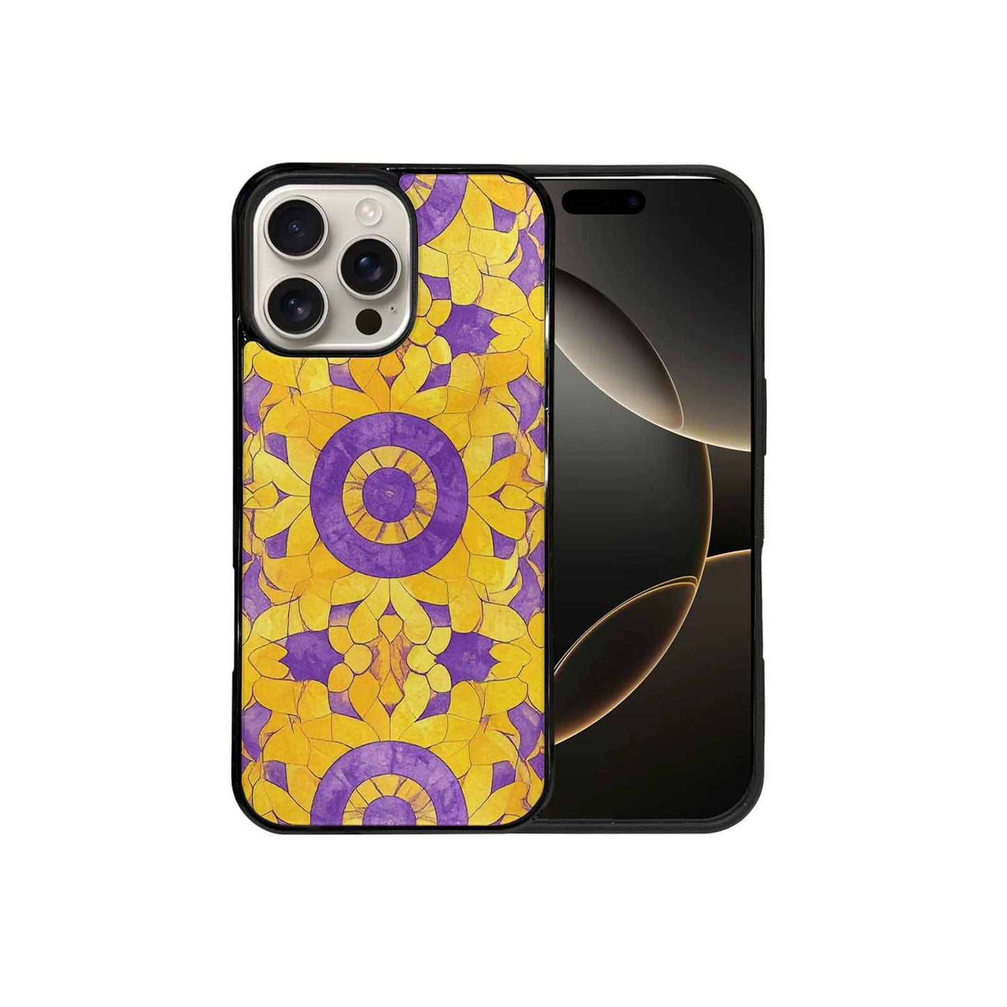 iPhone 16 Pro Max Case — Intersex Flag Color Theme Small Rainbow, Custom Made Phone Cover
