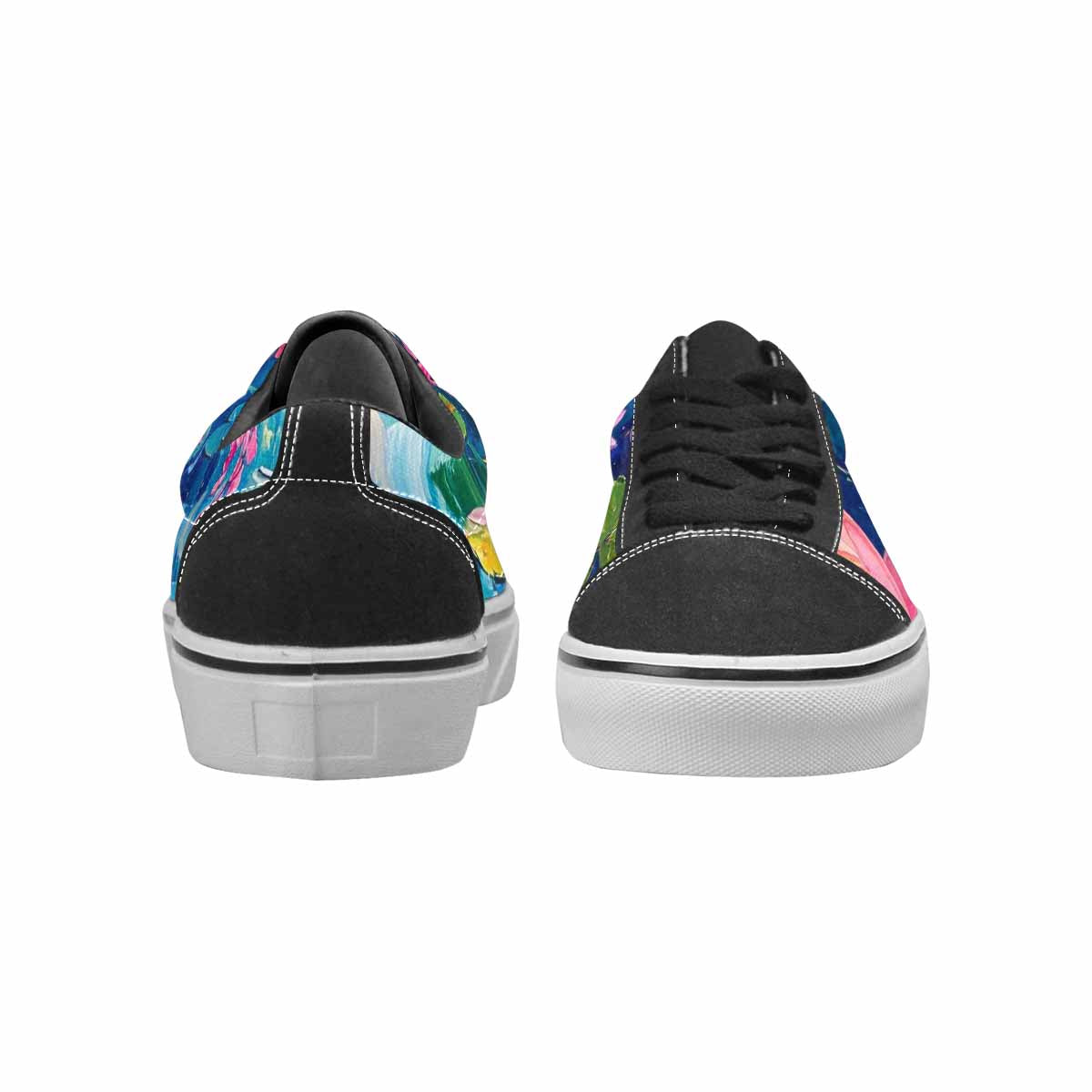 WOMEN'S Full Color Vibrant Monet Lace-Up Canvas Vivid Custom Sneakers