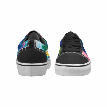 WOMEN'S Full Color Vibrant Monet Lace-Up Canvas Vivid Custom Sneakers
