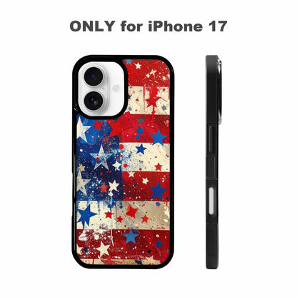 iPhone 17 Case — Patriotic Stars And Stripes Galaxy Space, Customized Protective Case