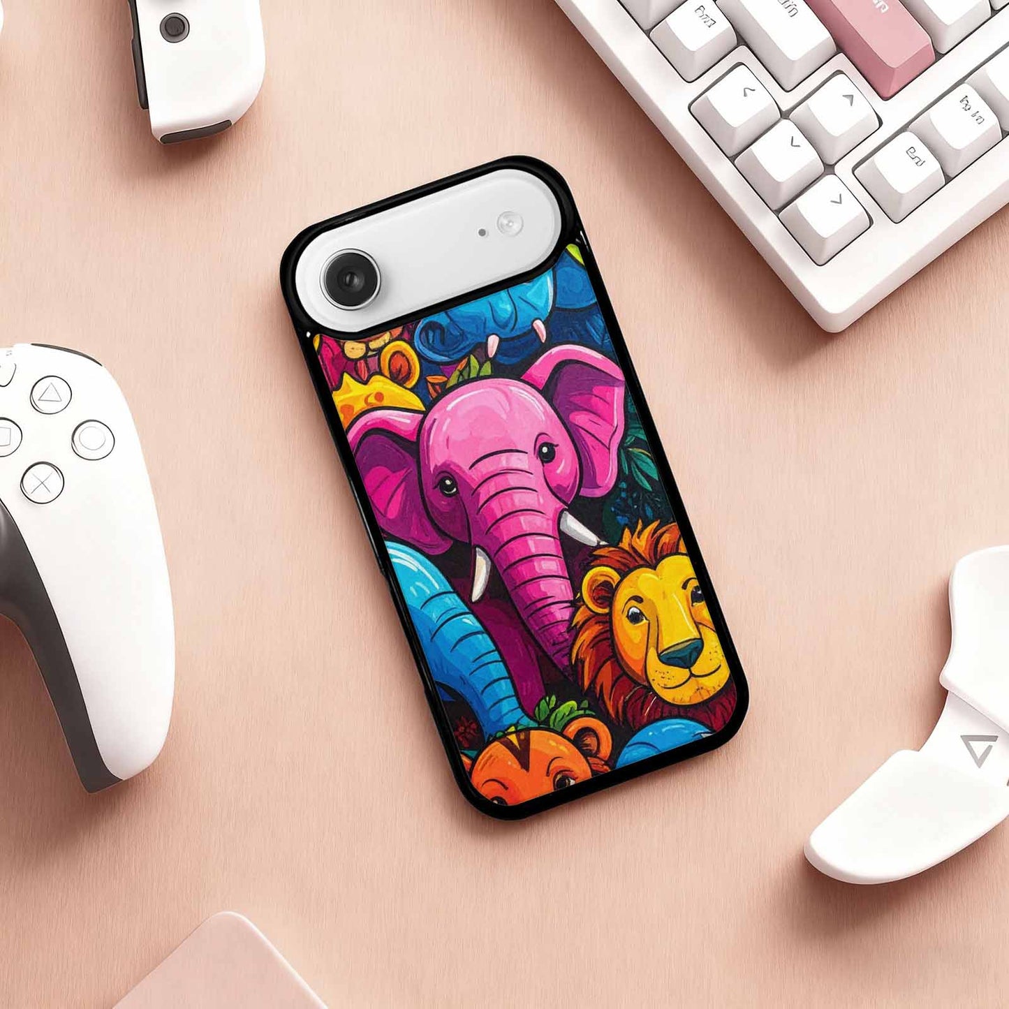 iPhone 17 Air Case — Seamless Tileable Pattern Of Overlapping Cartoon, Custom Phone Case