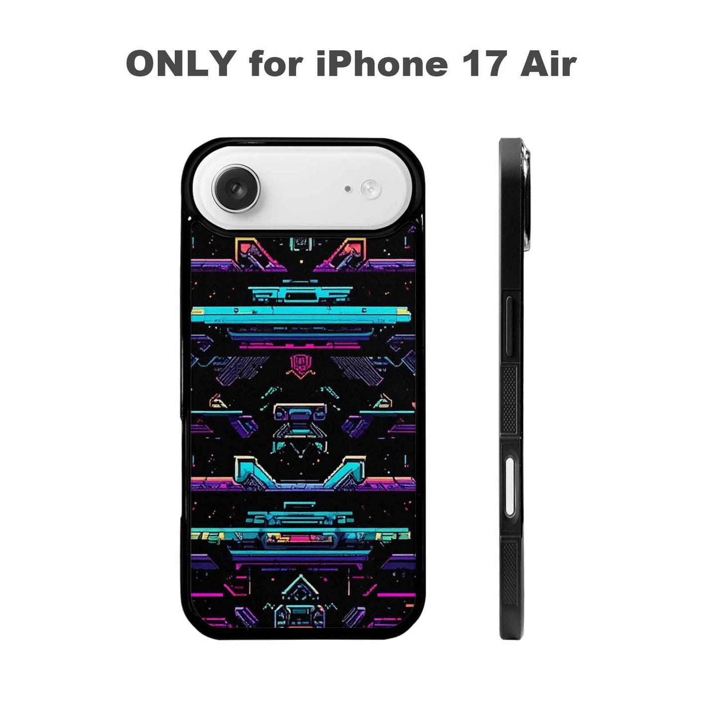 iPhone 17 Air Case — Retro Pixel Art Pattern Bit Retro, Custom Print Case Cover