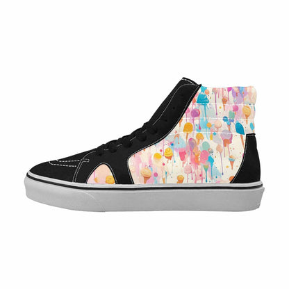 MEN'S Ice Cream Motif Ice High Top Canvas Vibrant Chaos Custom Sneakers