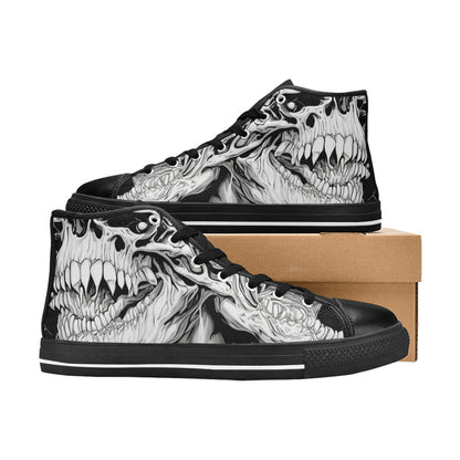 MEN'S Cc Demons Grey Men’S High Top Canvas Dreamcore Sneakers