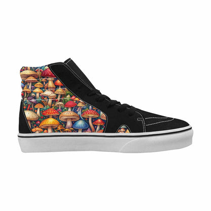 MEN'S Mushrooms (general) Mushrooms Pa High Top Canvas Wallpaper Art Custom Sneakers