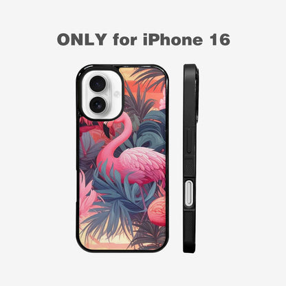 iPhone 16 Case — Flamingo Tropical Flamingo Tropical Pattern Hundreds, Custom Printed Phone Case