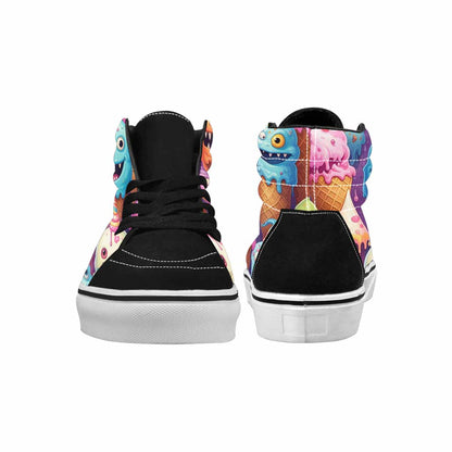 WOMEN'S Melting Icecream Cone Monster High Top Canvas Y2K Custom Shoes